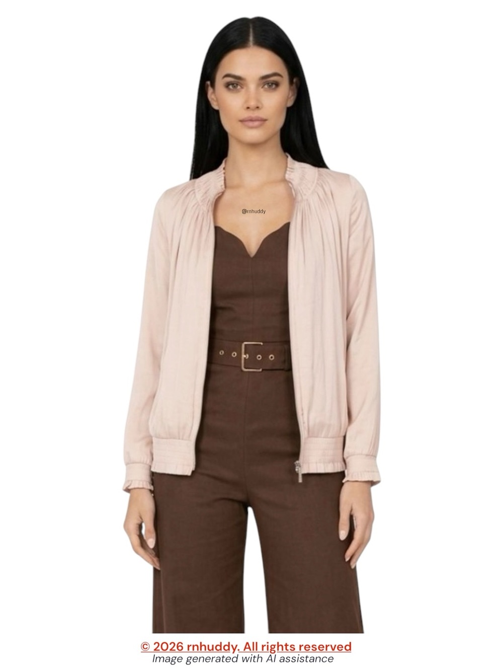 Chicos M champagne satin bomber jacket